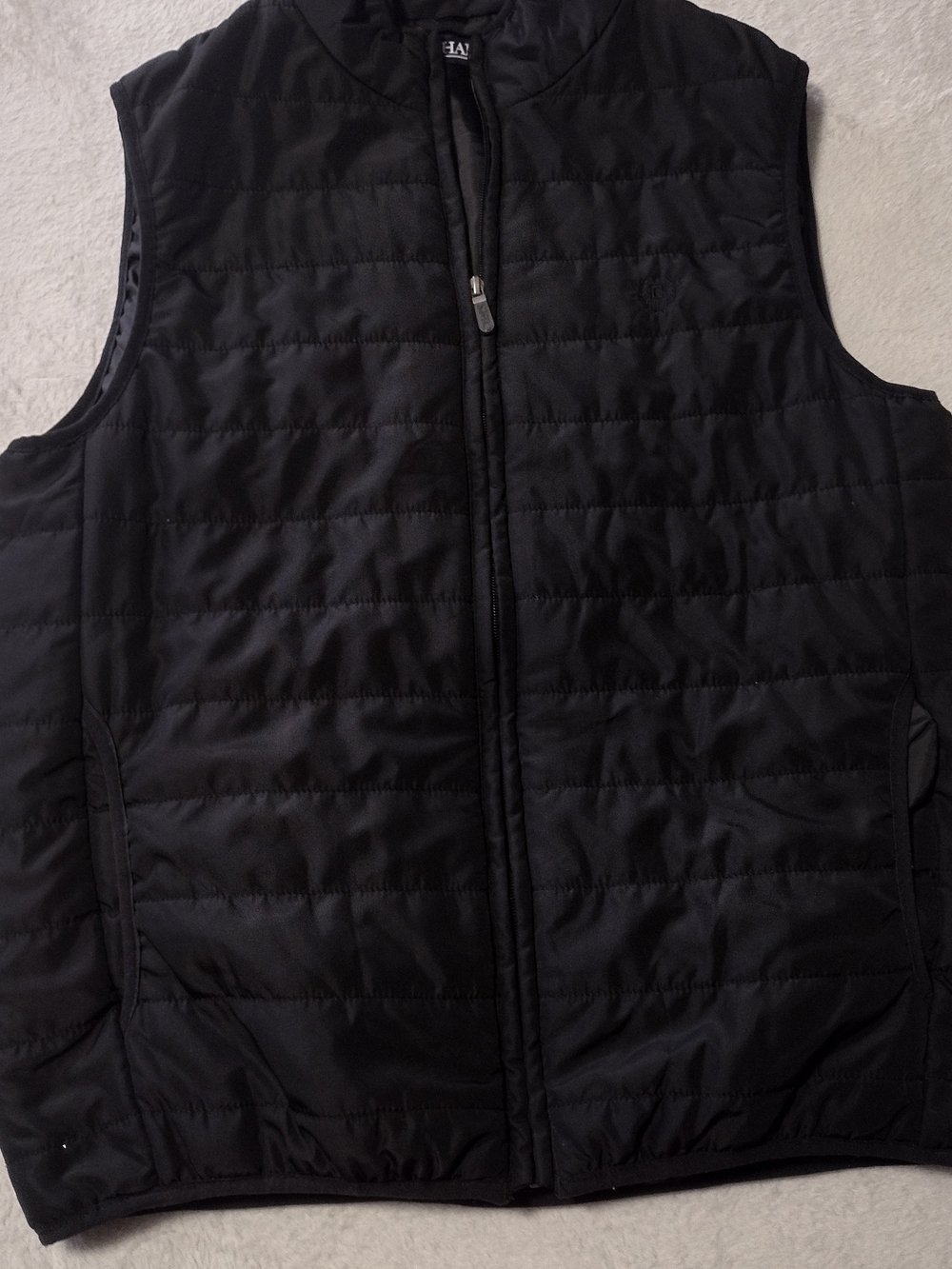 Chaps Men's Black Quilted Vest Jacket - Classic Layering Piece